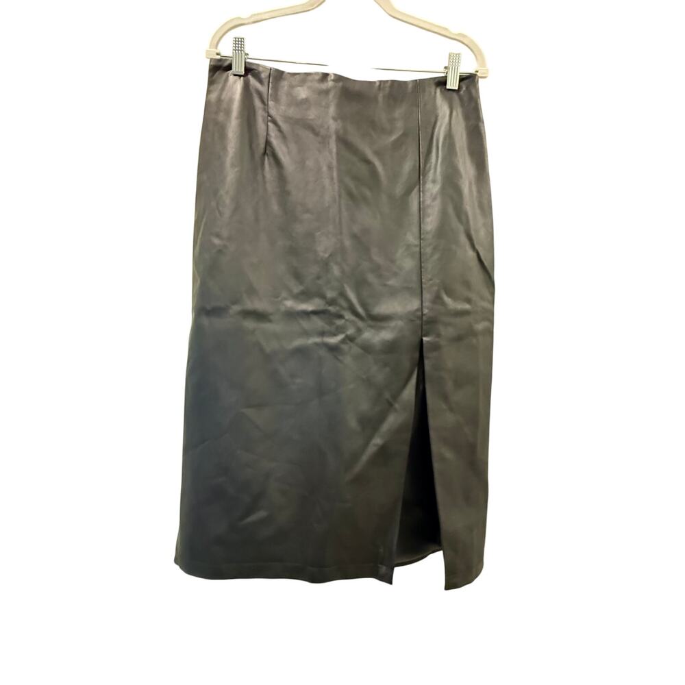 TTYA x Long Tall Sally faux leather skirt, Black